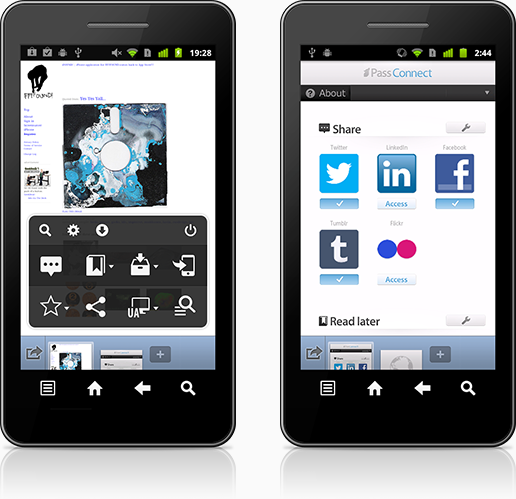 Integrated Share, Cloud, Read Later