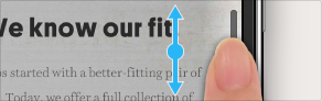 Scroll grip for instantly moving through long pages